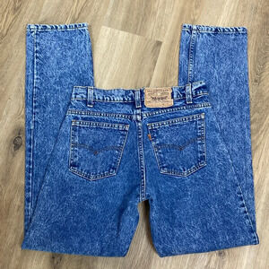 Vintage 80s Orange Tab Acid Wash Levi’s Jeans 31x34 100% cotton